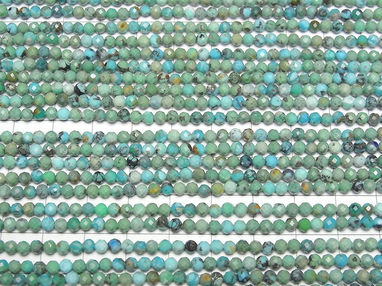Turquoise AA+ Faceted Round 3mm 1strand beads (aprx.15inch/36cm)High Quality!