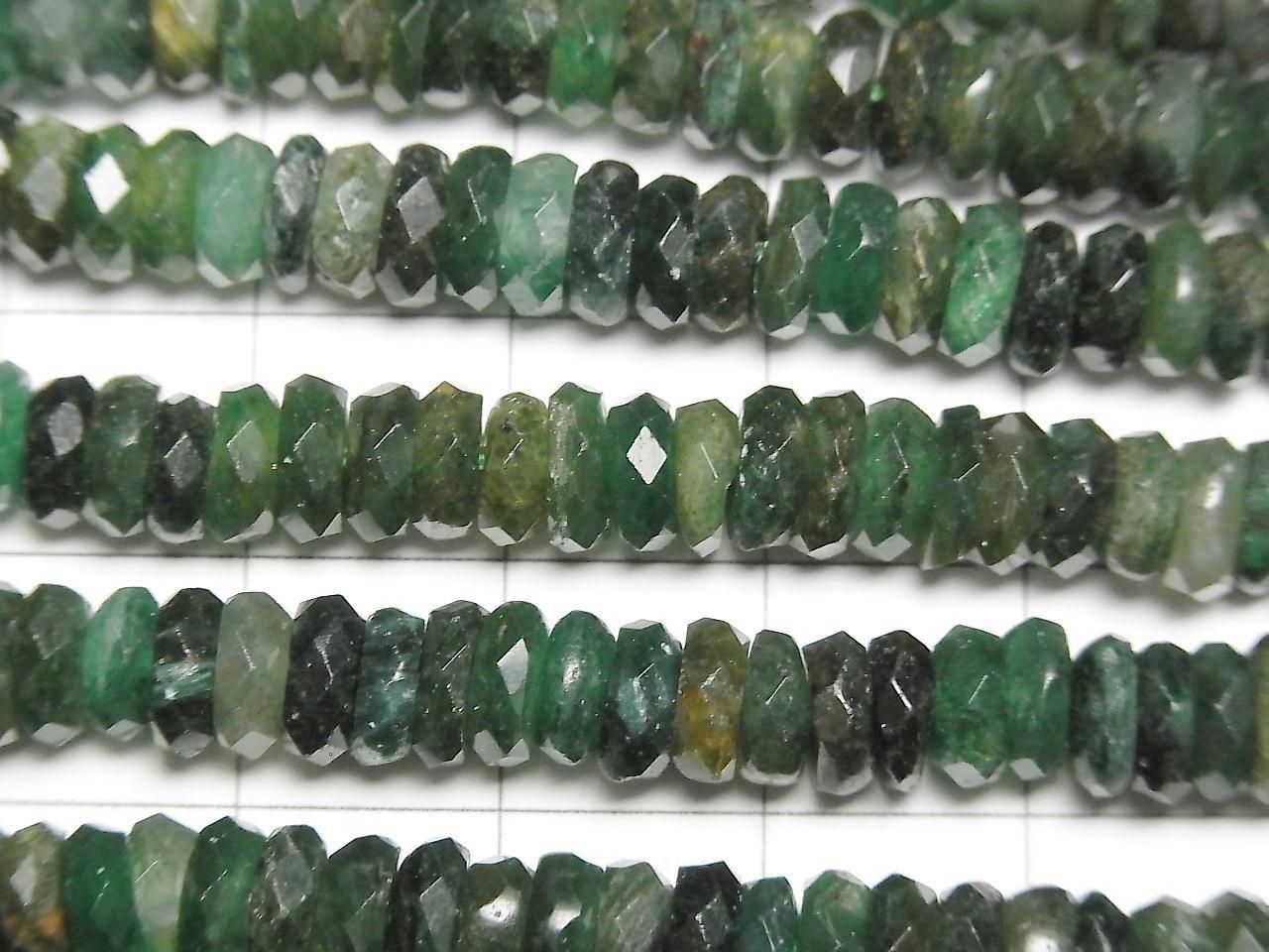 Green Mica AA+ Faceted Button Rondelle 6x6x2mm half or 1strand beads (approx. 15inch/36cm) High Quality!