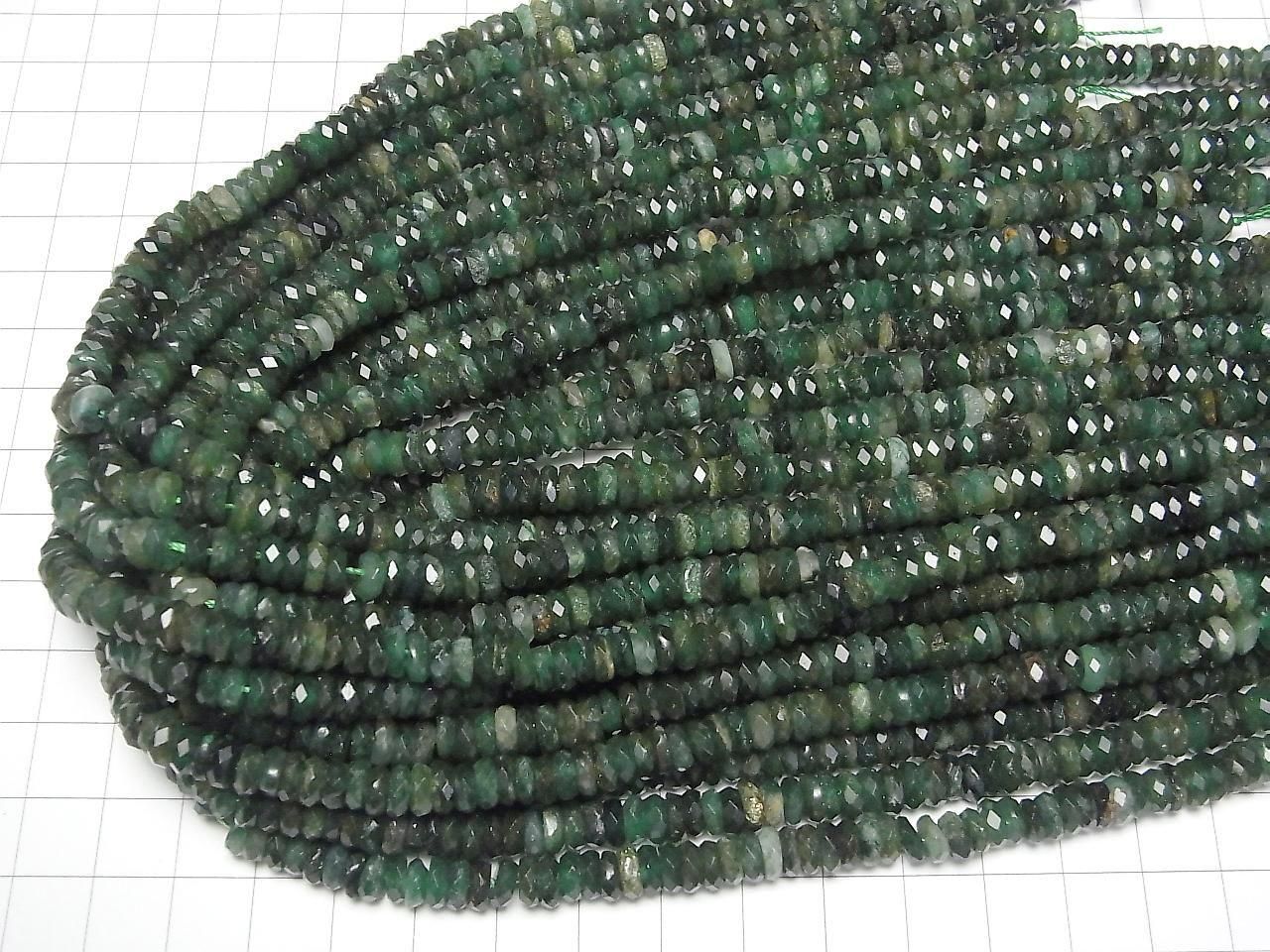 Green Mica AA+ Faceted Button Rondelle 6x6x2mm half or 1strand beads (approx. 15inch/36cm) High Quality!