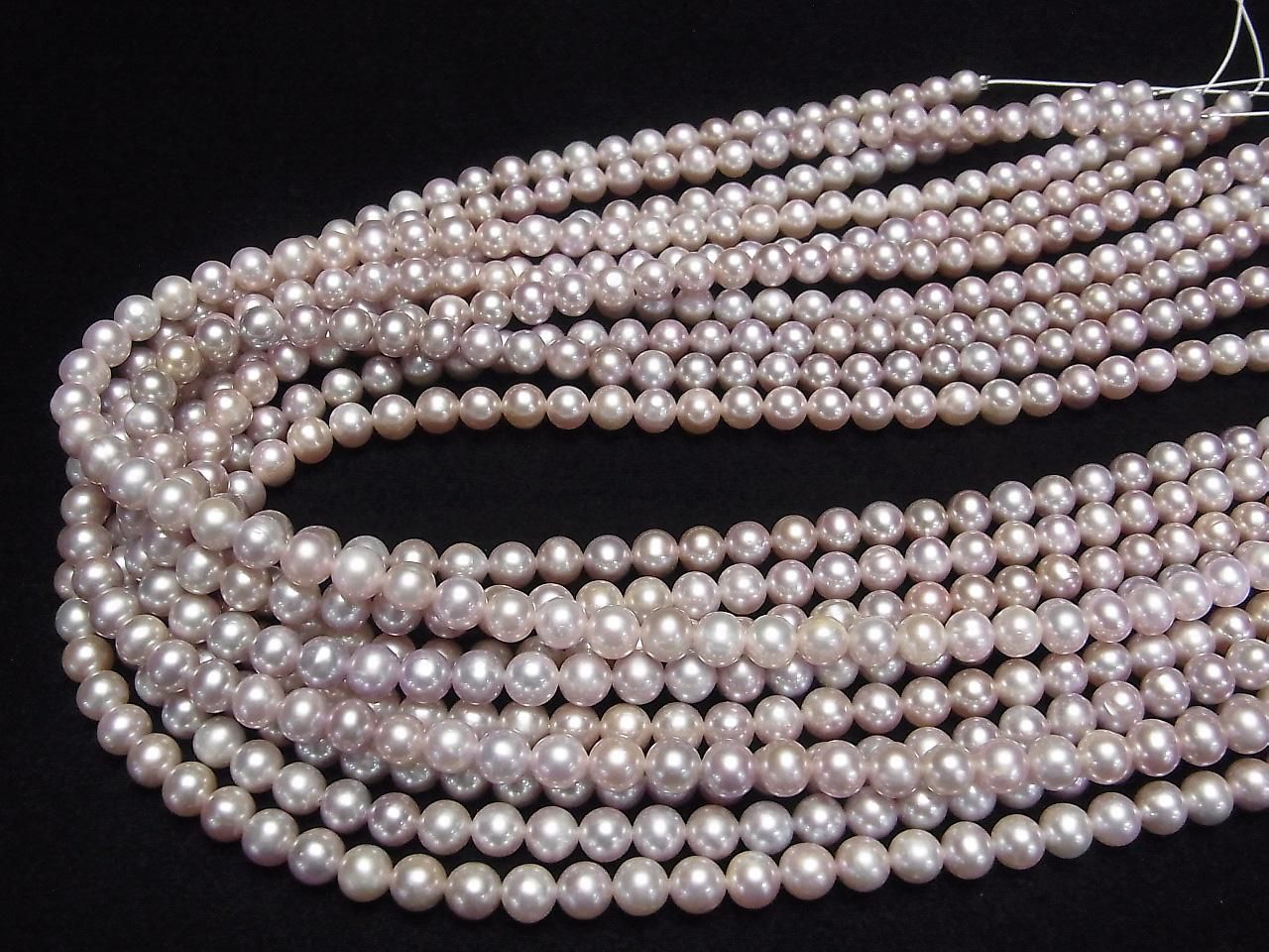 Fresh Water Pearls AA++ Potato 5.5-6mm Natural Color Classic Purple 1strand beads (approx. 15inch/37cm)