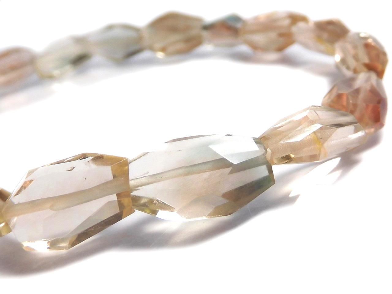 High Quality Oregon Sunstone AAA- Faceted Nugget 1strand beads (Bracelet) NO.109 [One of a kind]