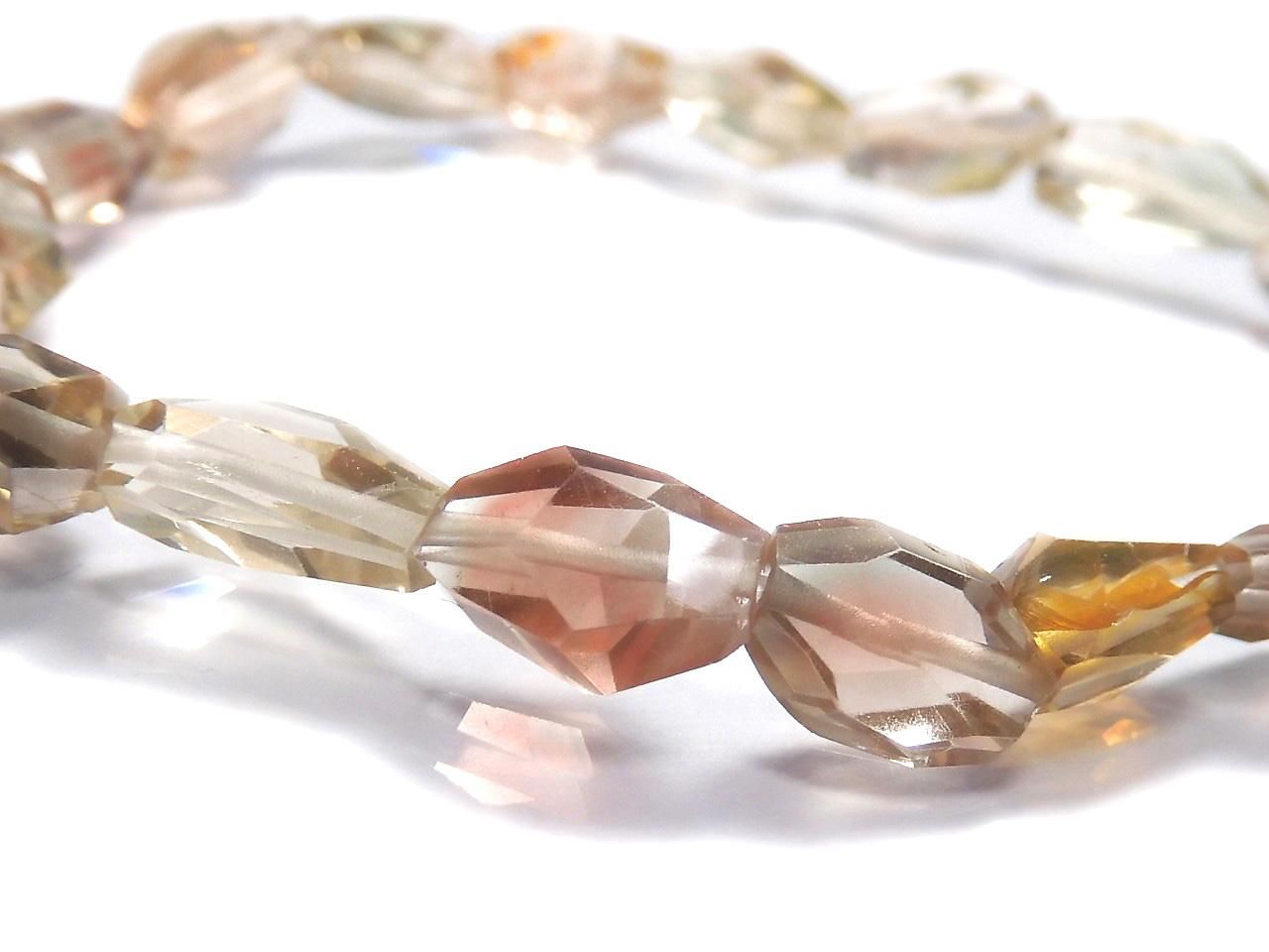 High Quality Oregon Sunstone AAA- Faceted Nugget 1strand beads (Bracelet) NO.110 [One of a kind]