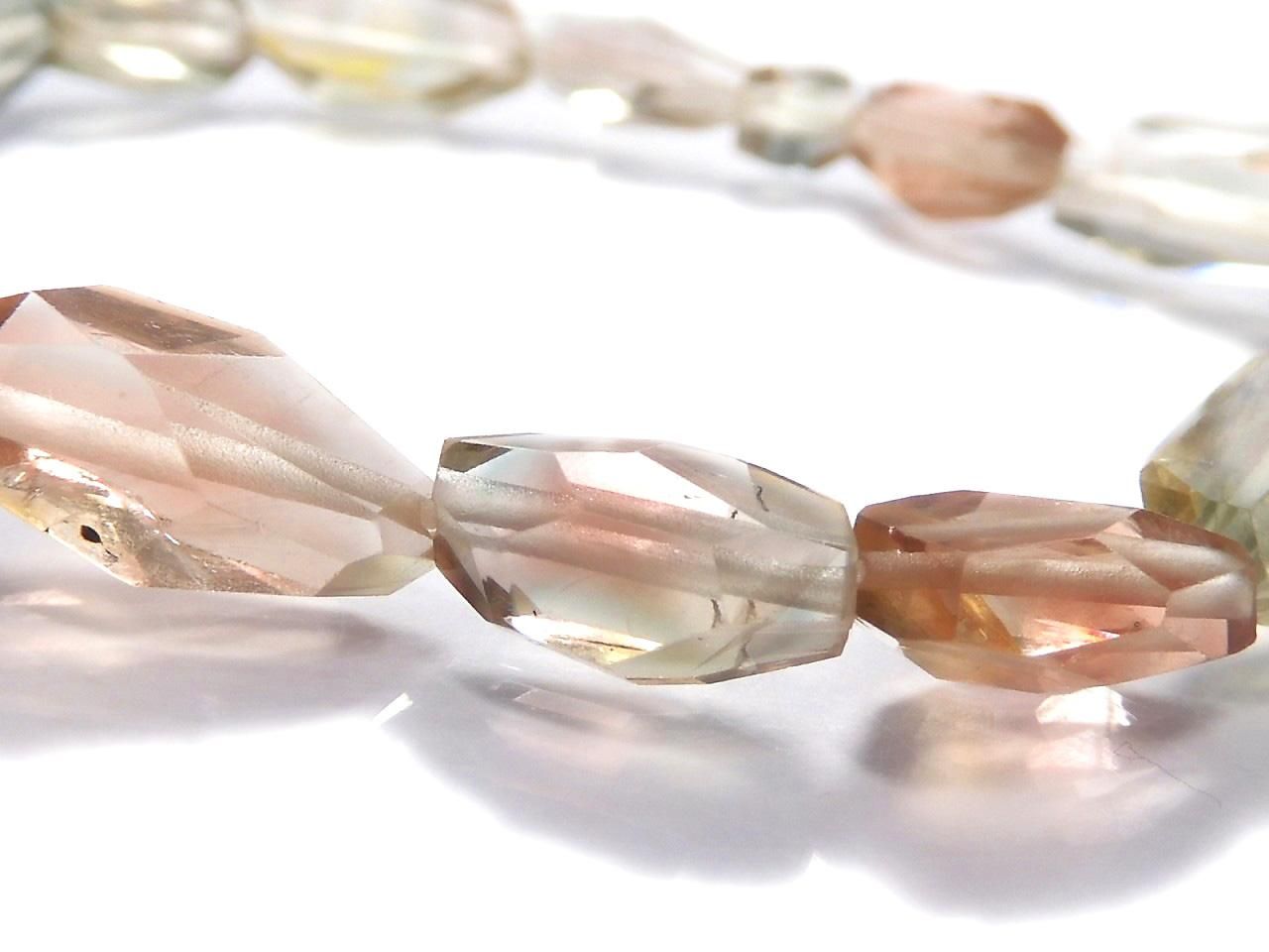 High Quality Oregon Sunstone AAA- Faceted Nugget 1strand beads (Bracelet) NO.111 [One of a kind]