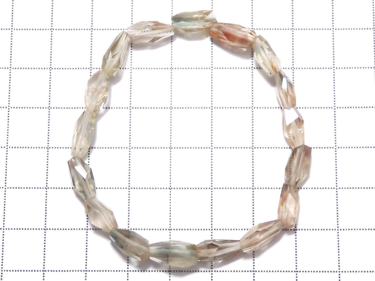 High Quality Oregon Sunstone AAA- Faceted Nugget 1strand beads (Bracelet) NO.112 [One of a kind]