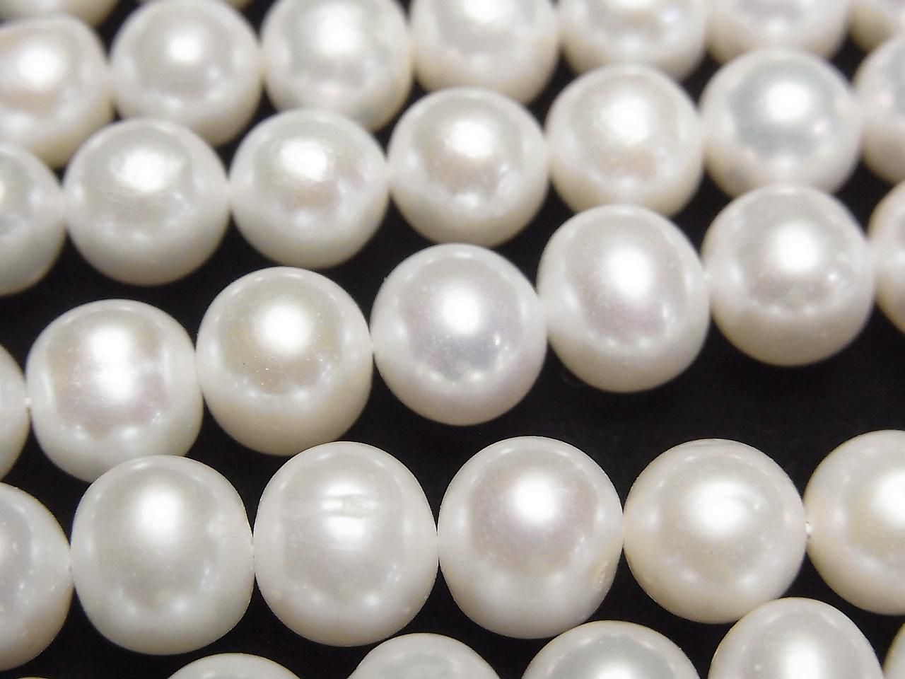 Fresh Water Pearls AA Potato 7-8mm White 1strand beads (approx. 15 inches/37 cm)