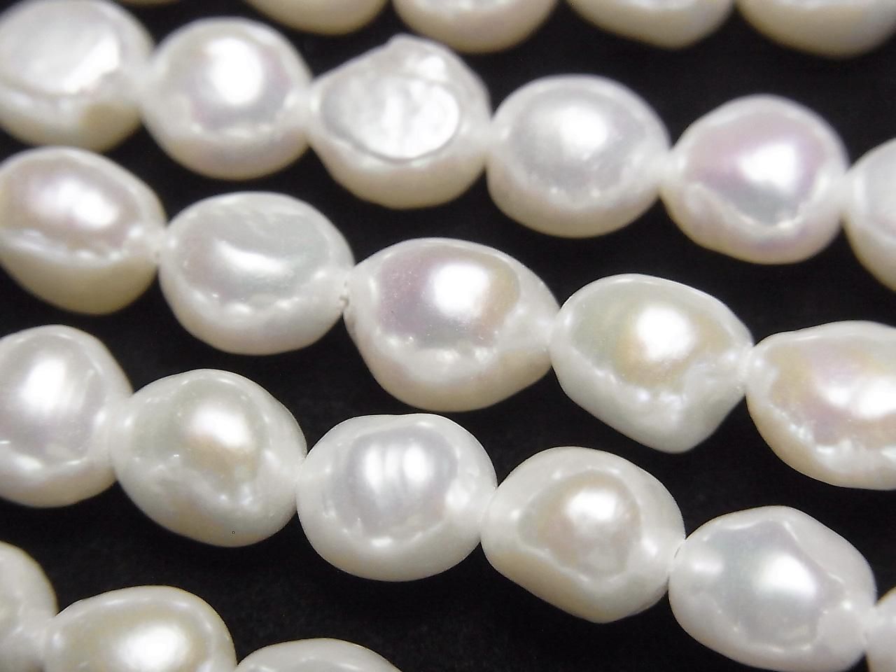 Fresh Water Pearls AA Baroque 7-8mm White 1strand beads (approx. 15 inches/37 cm)