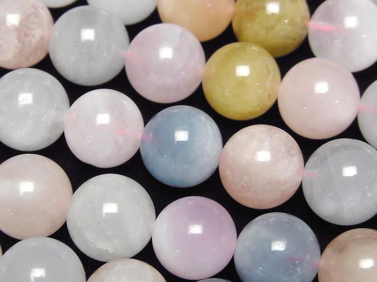 Beryl Mix (Multicolor Aquamarine) AA++ Round 12mm half or 1strand beads (approx. 15inch/36cm)