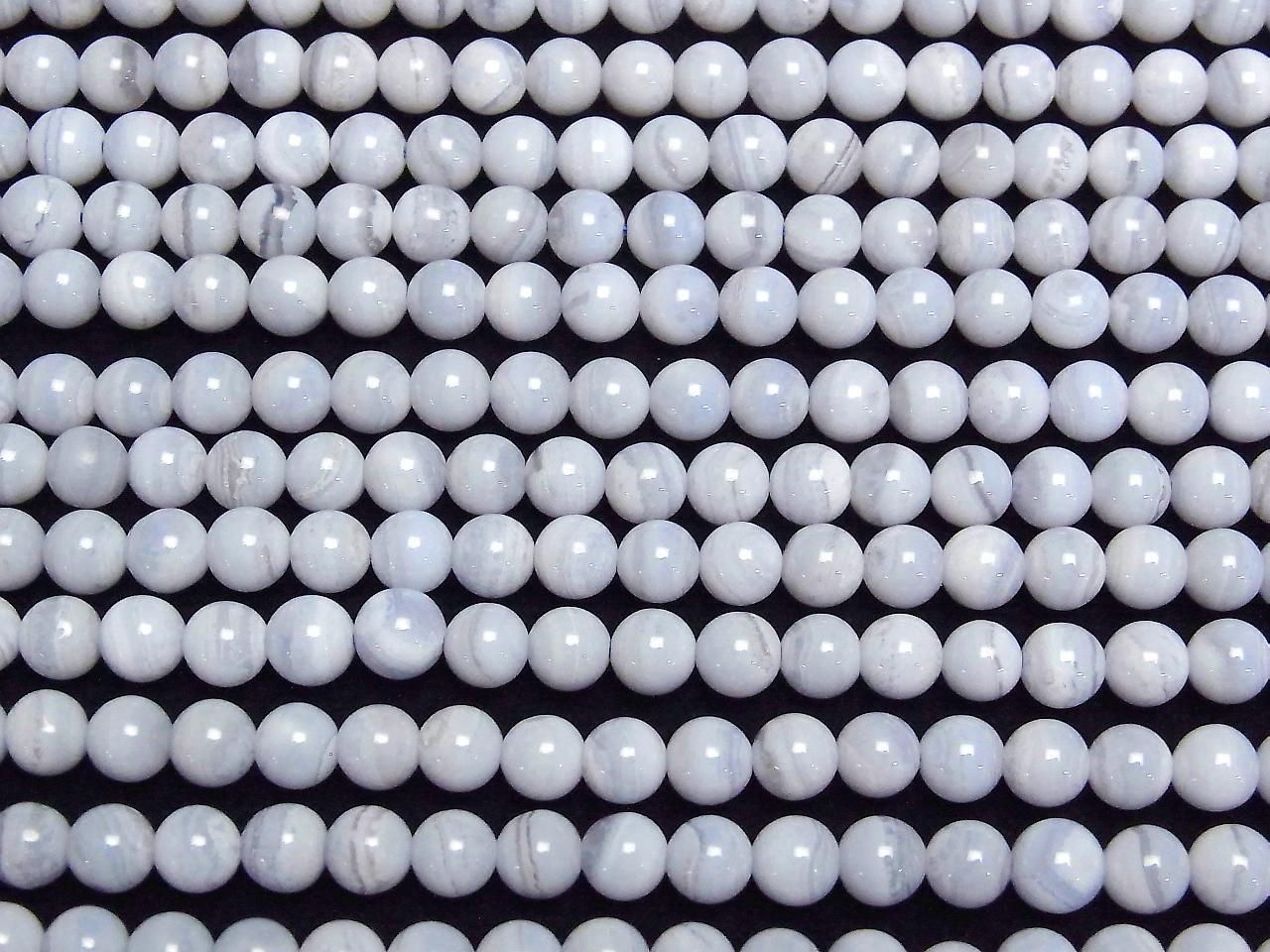 Blue Lace Agate AA++ Round 6mm half or 1strand beads (aprx.15inch/38cm)