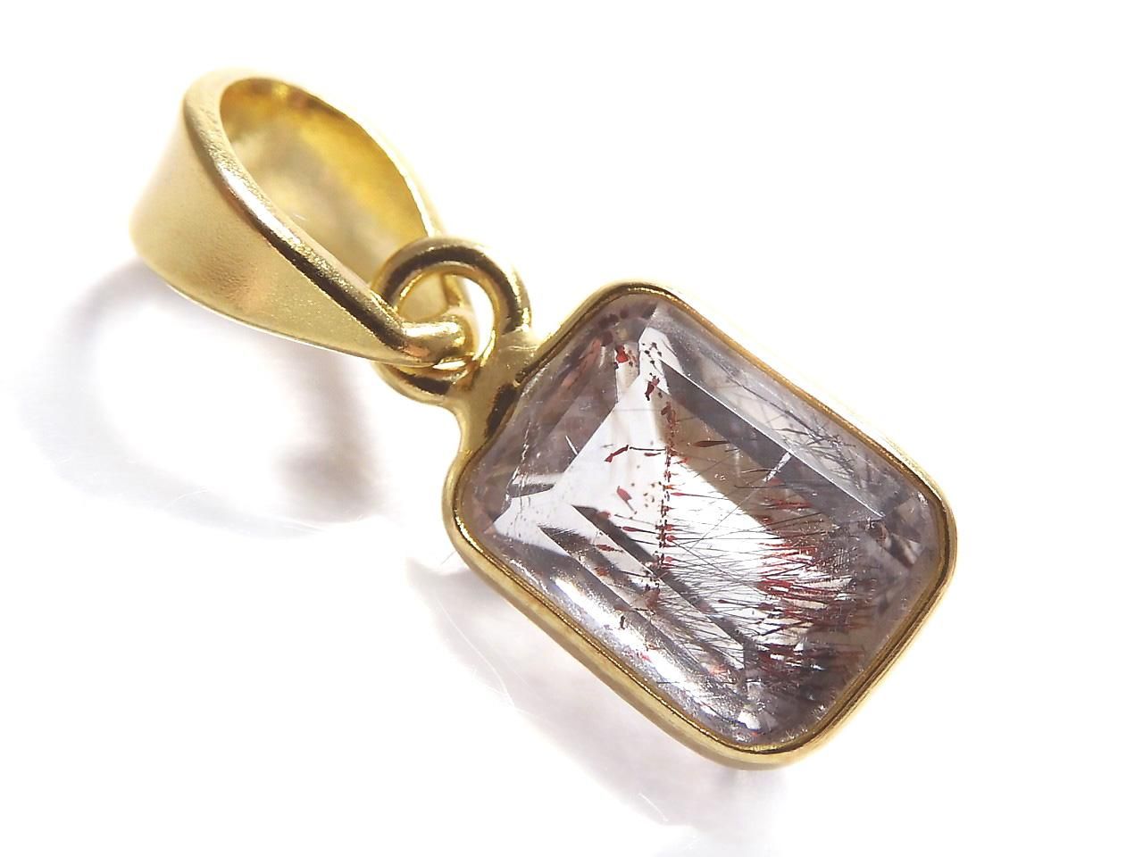 Elestial Quartz AAA Pendant 18KGP NO.386 [One of a kind]