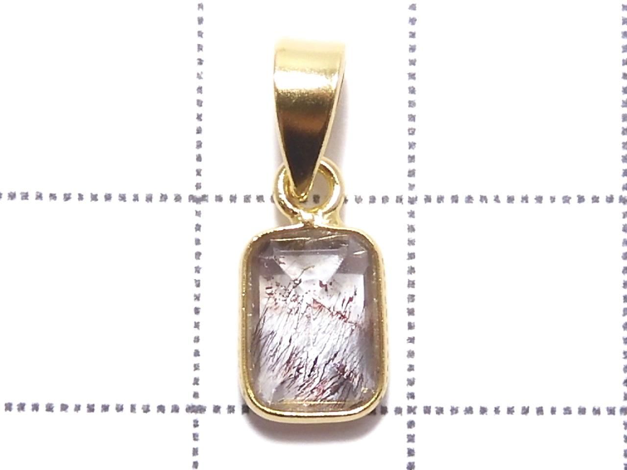 Elestial Quartz AAA Pendant 18KGP NO.386 [One of a kind]