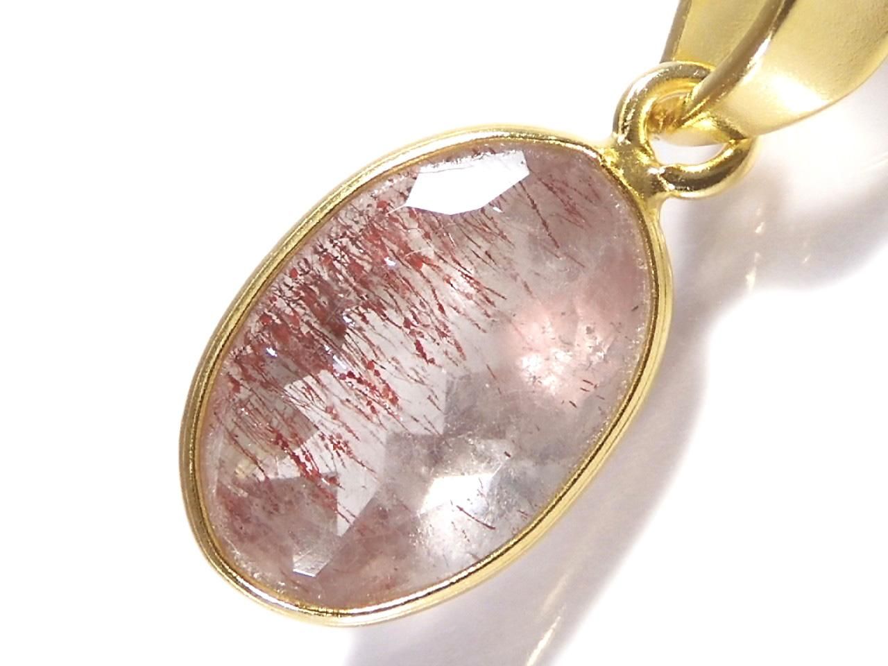 Elestial Quartz AAA Pendant 18KGP NO.389 [One of a kind]