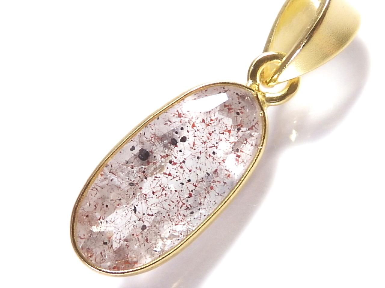 Elestial Quartz AAA Pendant 18KGP NO.394 [One of a kind]