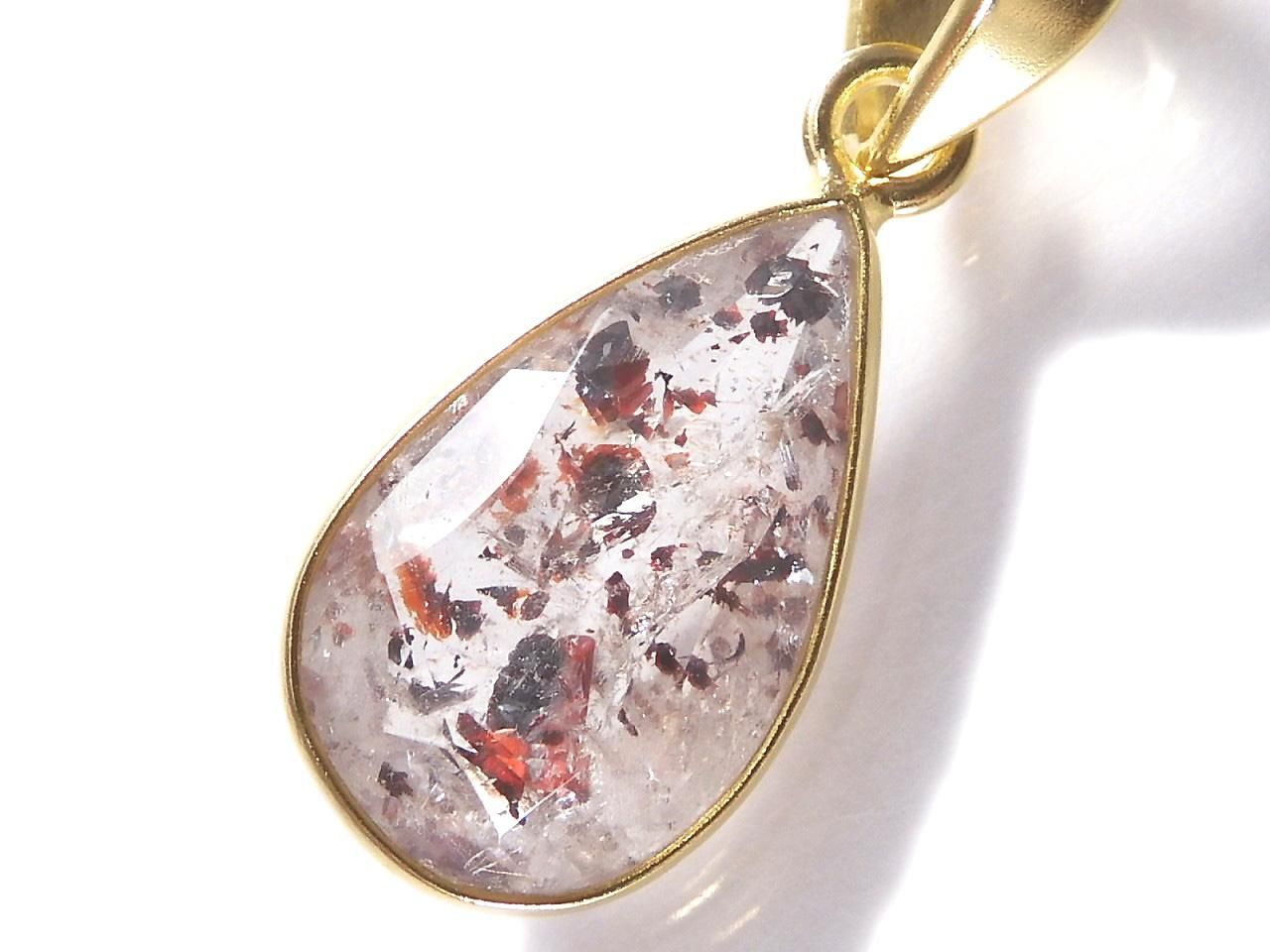Elestial Quartz AAA Pendant 18KGP NO.395 [One of a kind]