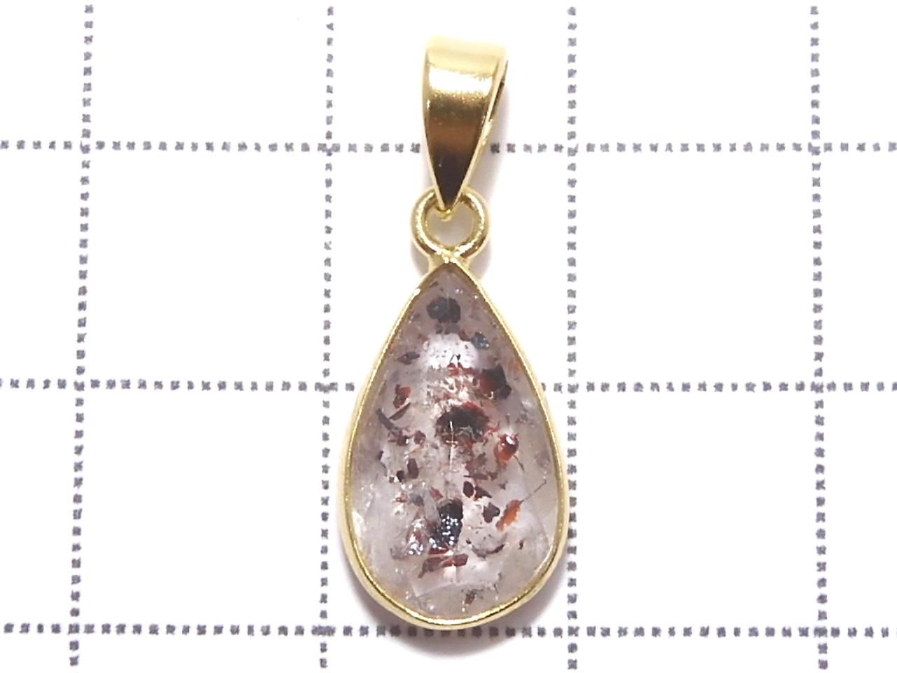 Elestial Quartz AAA Pendant 18KGP NO.395 [One of a kind]