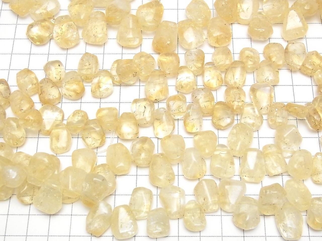 Citrine AA Faceted Nugget Top Side Drilled Hole 1/4-1strand beads (aprx.13inch/33cm)