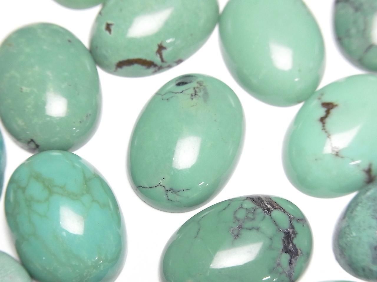 Turquoise AA++ Oval Cabochon 18x13mm [Green] 1pc