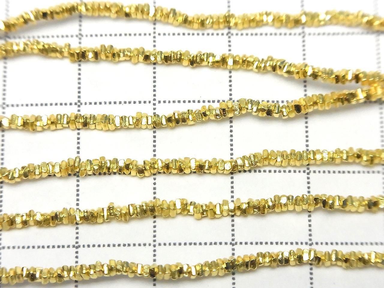 Karen Silver Chips (Discs) 1.5x1.5x1mm 18KGP 1/8 or 1strand beads (approx. 25 inches/62 cm)