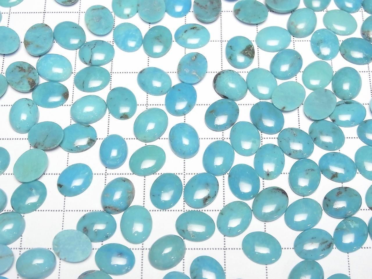 Turquoise AA++ Oval Cabochon 10x8mm 2pcs