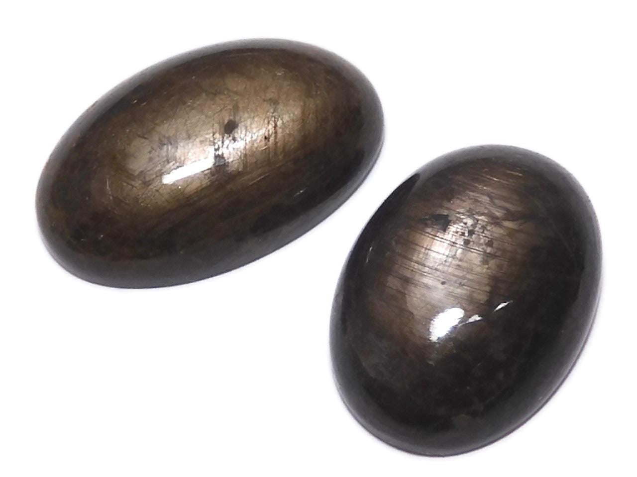 Black Star Sapphire Cabochon 2pcs Set NO.1 [One of a kind]