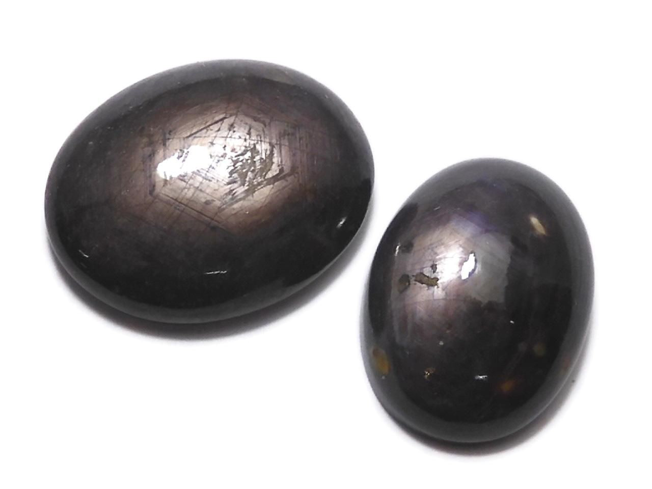 Black Star Sapphire Cabochon 2pcs Set NO.2 [One of a kind]
