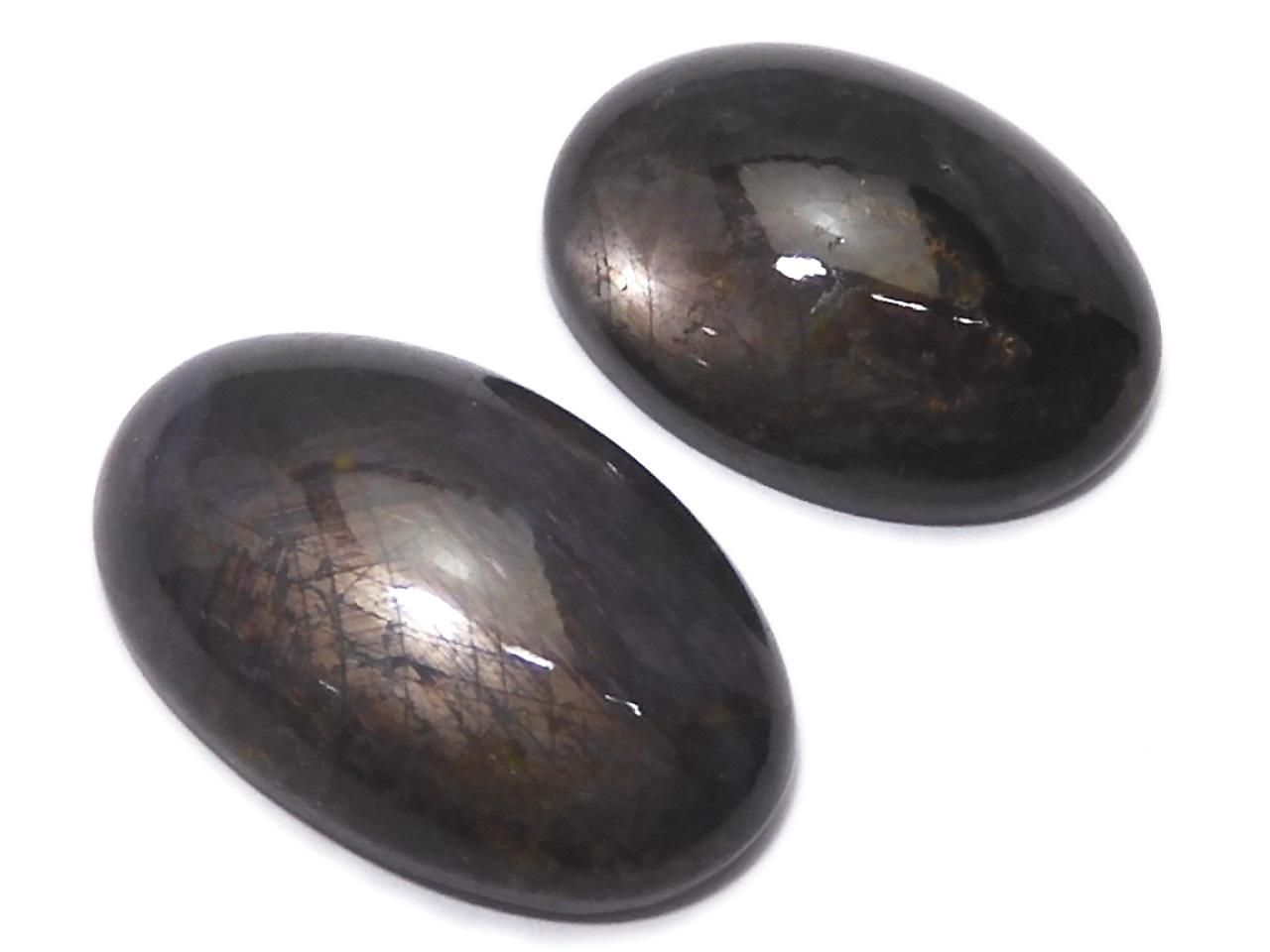 Black Star Sapphire Cabochon 2pcs Set NO.3 [One of a kind]