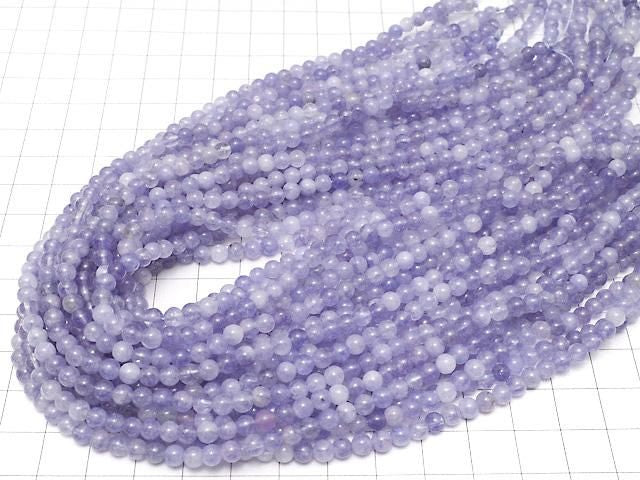 Purple Jade Round 4mm 1strand beads (approx. 15 inches/36 cm)