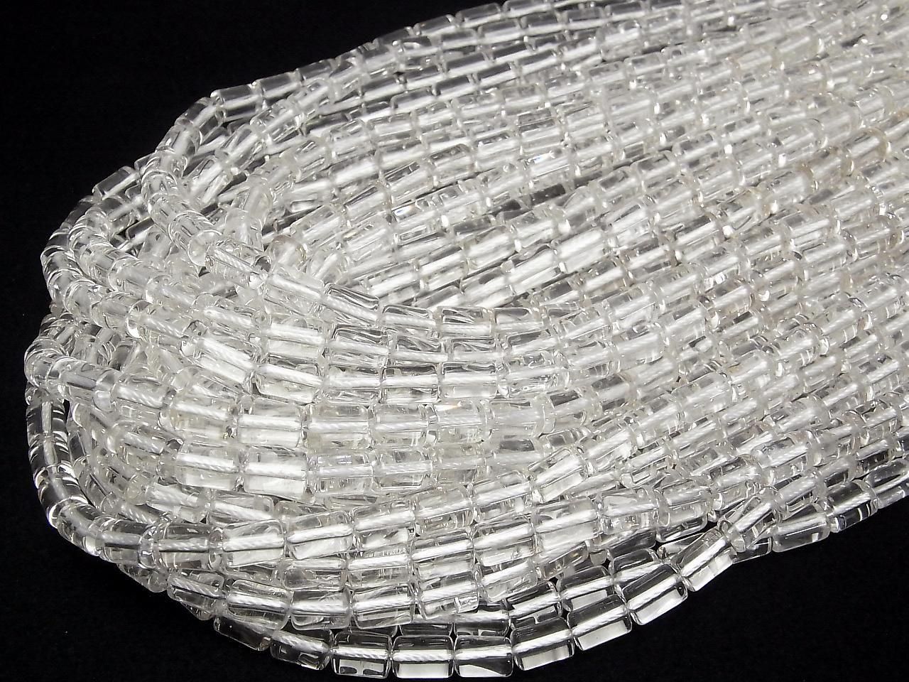 Crystal AAA- Tube 8x6x6mm half or 1strand beads (approx. 15inch/38cm)