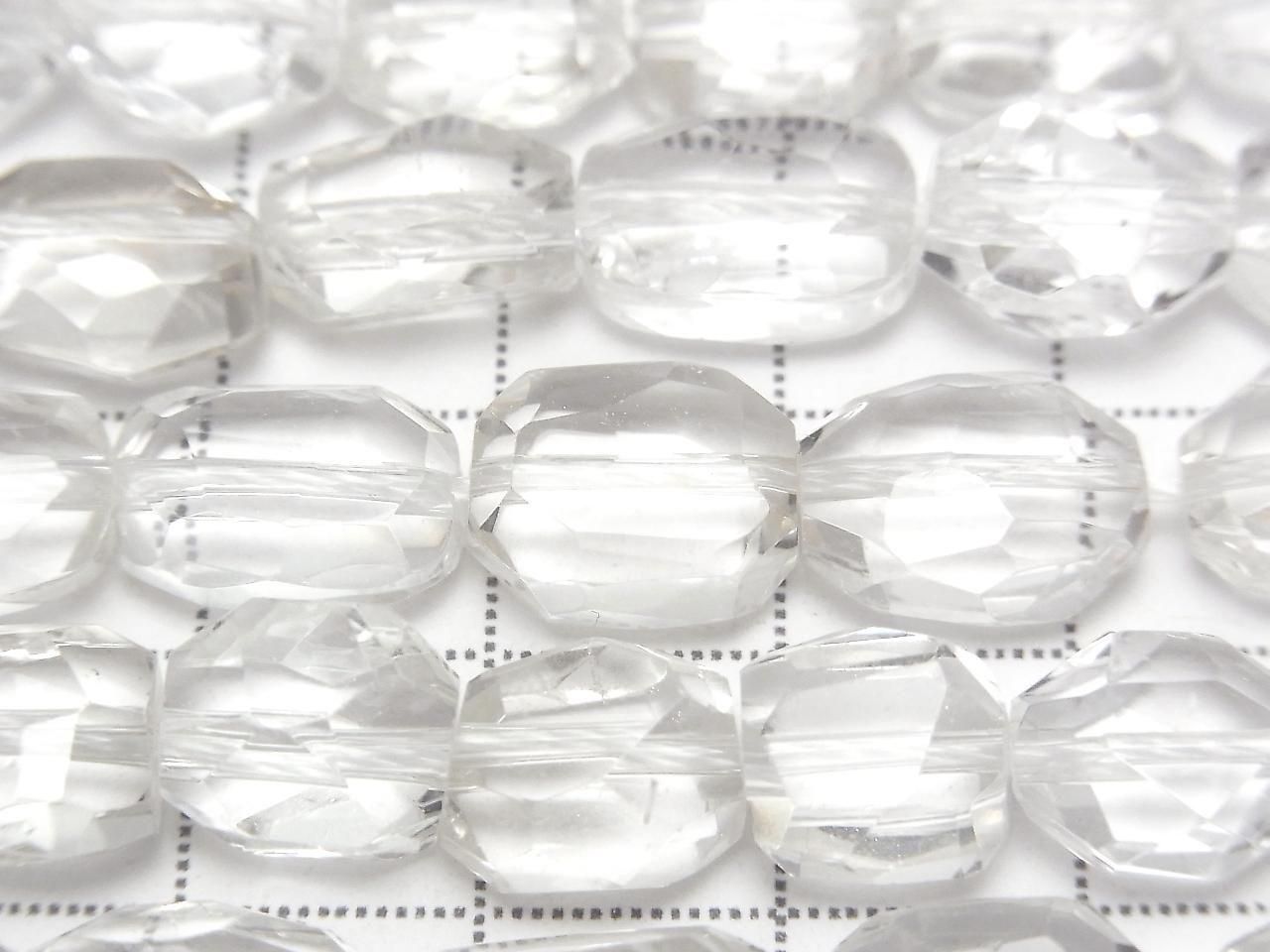 Crystal AAA- Flat Nugget-Faceted Oval Half or 1strand beads (approx. 15 inches/36 cm)
