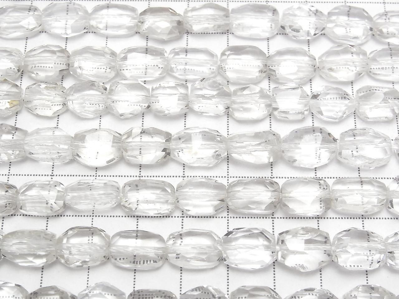 Crystal AAA- Flat Nugget-Faceted Oval Half or 1strand beads (approx. 15 inches/36 cm)