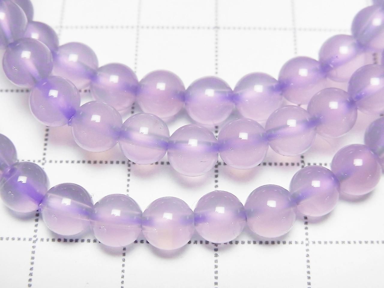 Indonesian Natural Color Purple Chalcedony AAA Round 6mm 1strand beads (Bracelet)