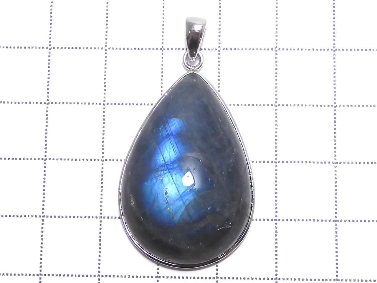Blue Labradorite AAA Pendant Silver 925 NO.110 [One of a kind]