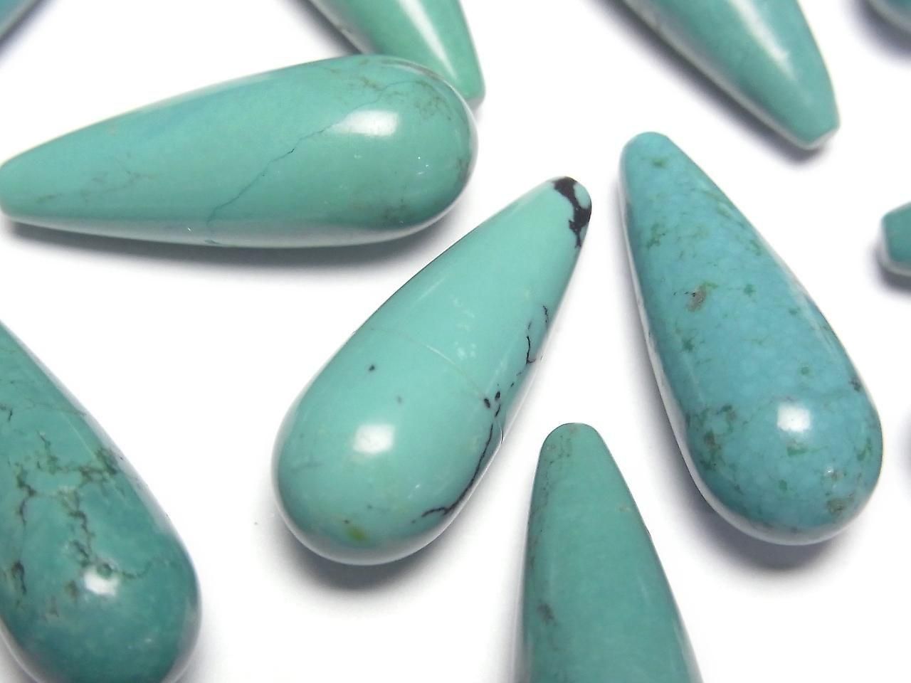 Turquoise AA++ Undrilled Drop (Smooth) 25x10mm 1pc