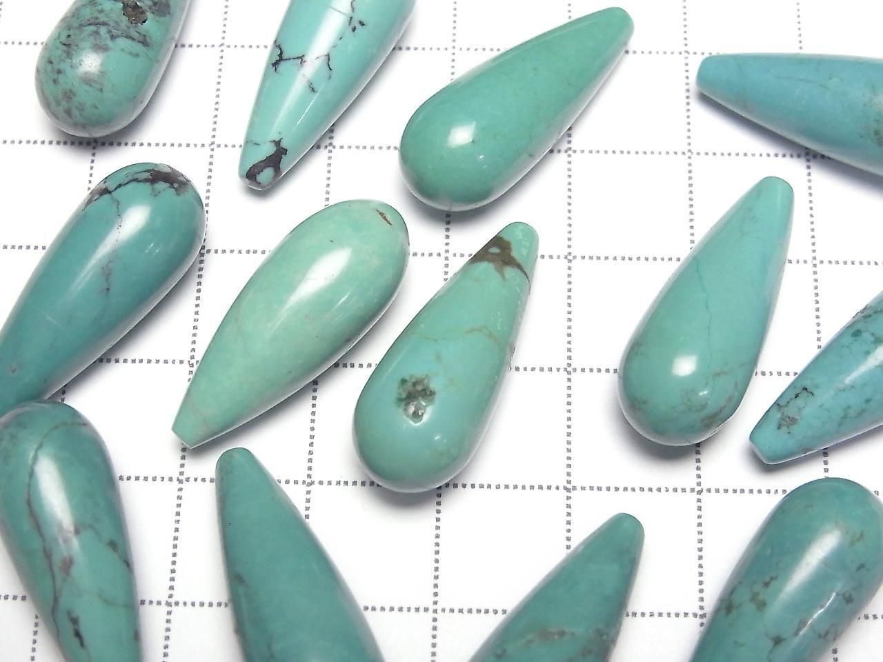 Turquoise AA++ Undrilled Drop (Smooth) 25x10mm 1pc