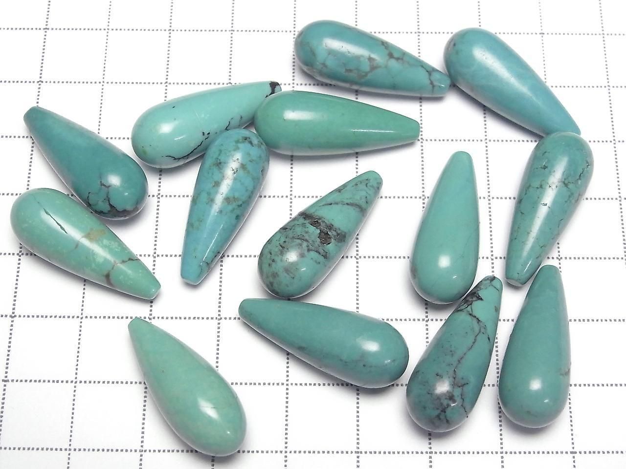Turquoise AA++ Undrilled Drop (Smooth) 25x10mm 1pc