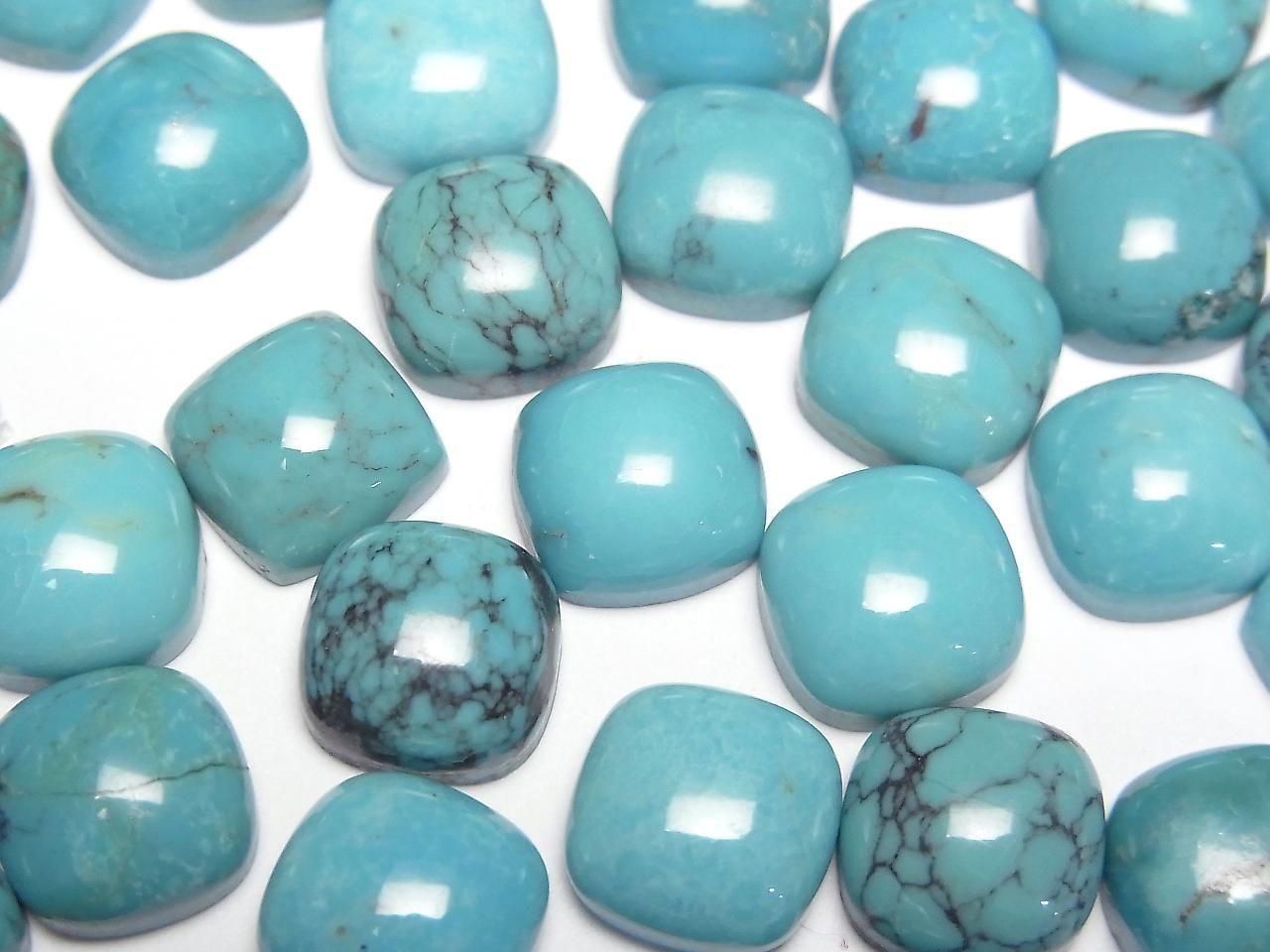 Turquoise AAA- Square Cabochon 10x10mm 2pcs