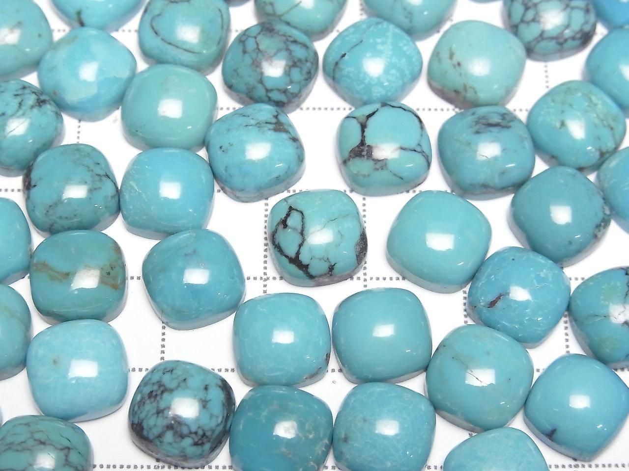 Turquoise AAA- Square Cabochon 10x10mm 2pcs
