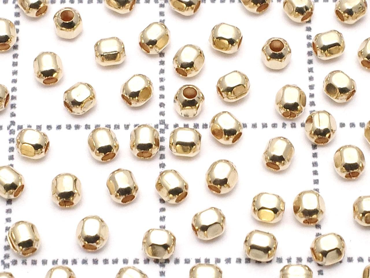 14KGF Round Cut Beads [2x2mm] 10pcs