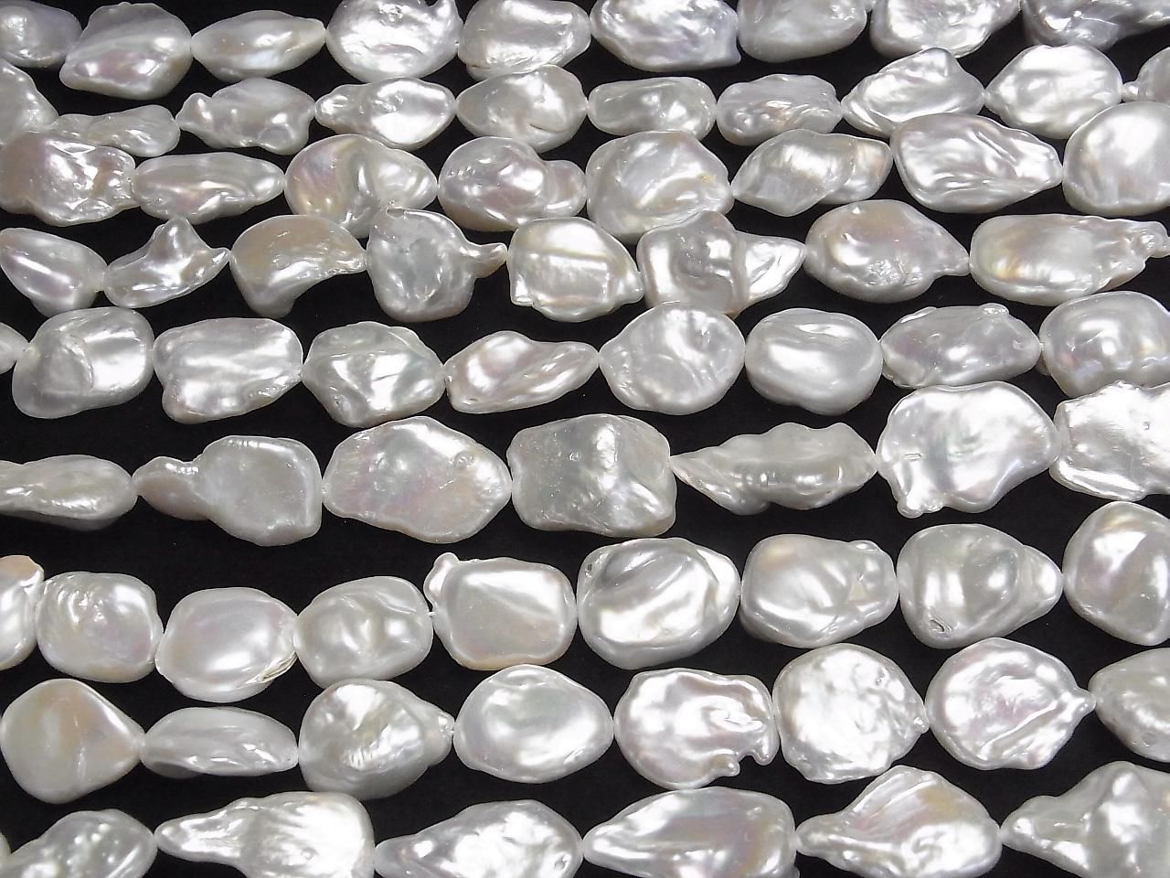 Fresh Water Pearl Keshi Pearls AA++ Baroque 14-24mm White 1strand beads (approx. 15 inch/37 cm)