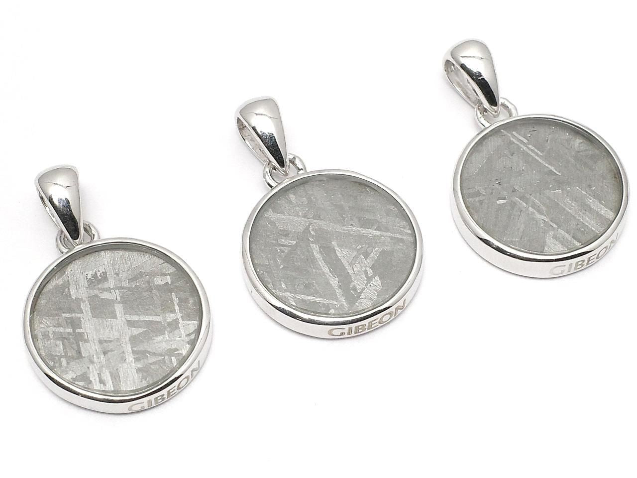 Meteorite (Gibeon) Coin Pendant 13.5x13.5mm Silver925 1pc