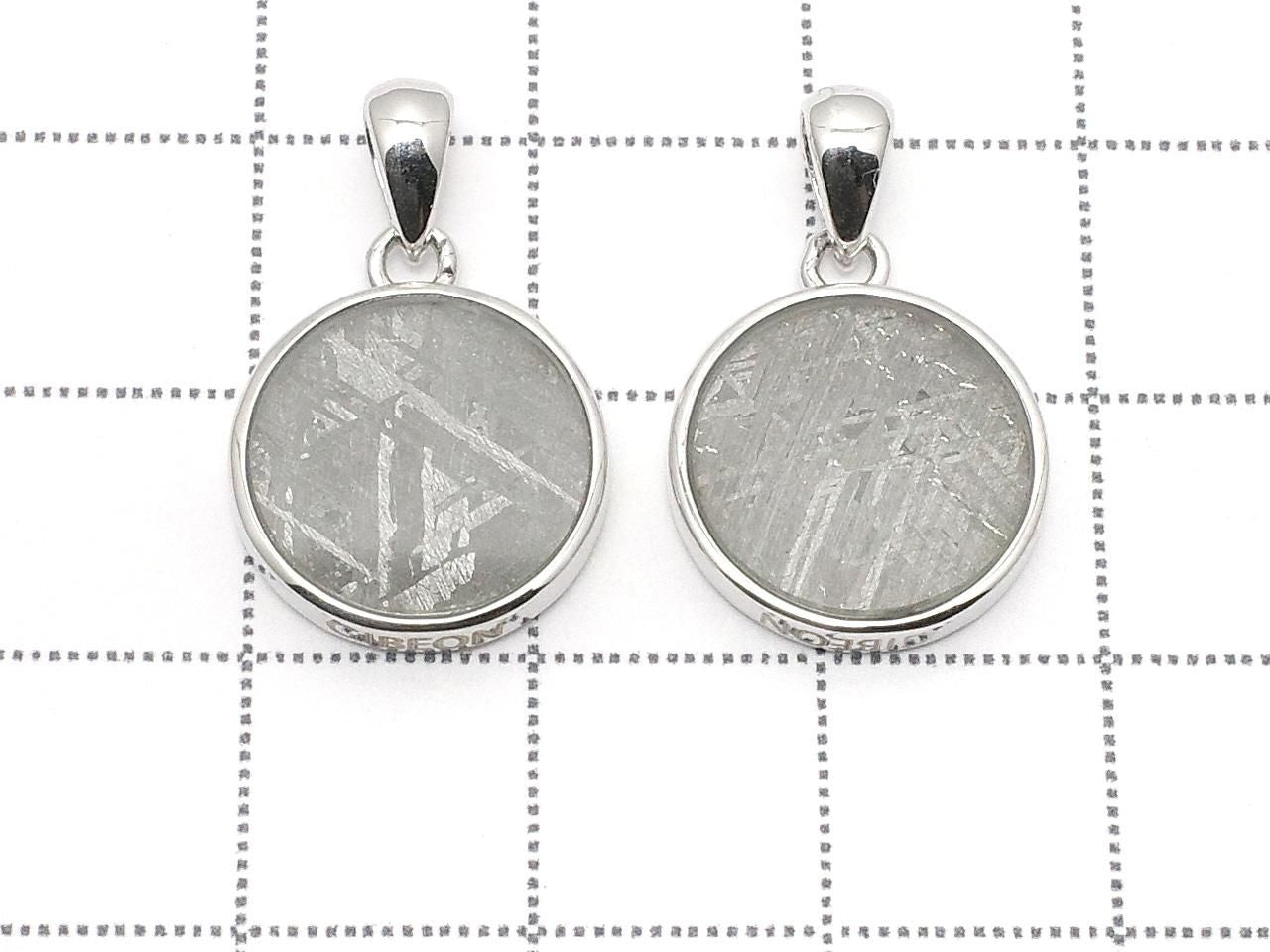 Meteorite (Gibeon) Coin Pendant 13.5x13.5mm Silver925 1pc