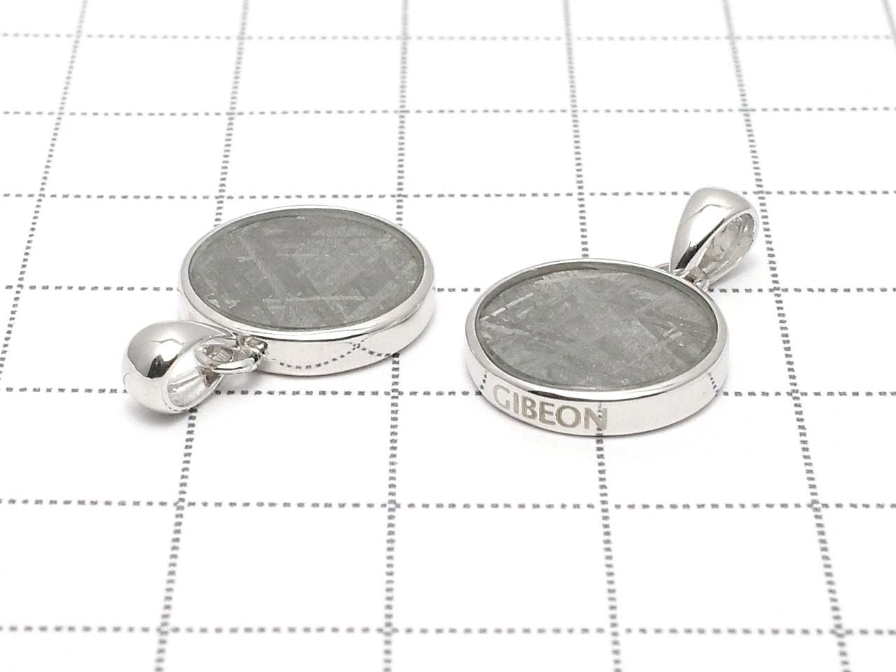 Meteorite (Gibeon ) Coin Pendant 13.5x13.5mm Silver925 1pc