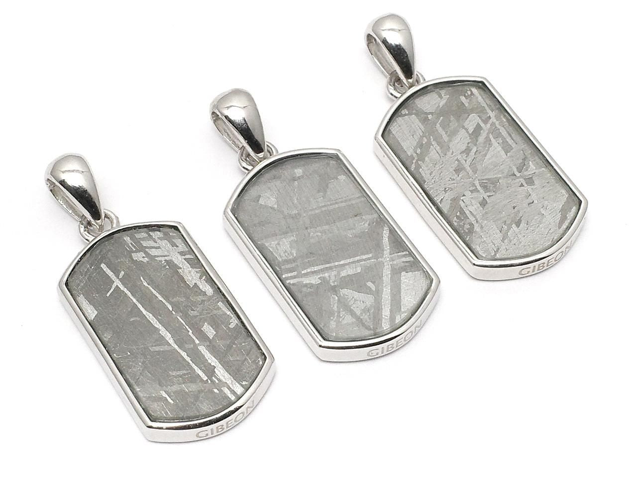 Meteorite (Gibeon) Oval Pendant 19x11.5mm Silver925 1pc