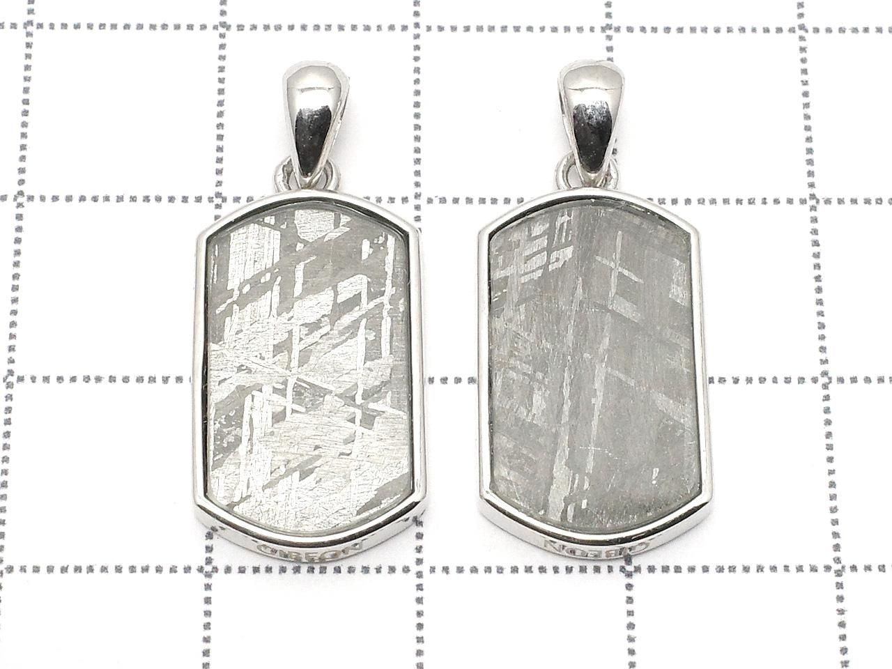 Meteorite (Gibeon) Oval Pendant 19x11.5mm Silver925 1pc