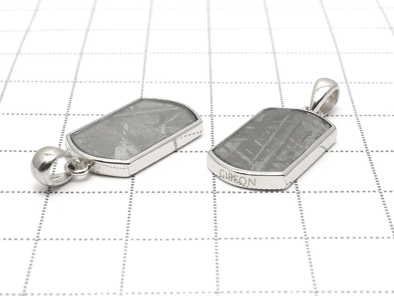 Meteorite (Gibeon ) Oval Pendant 19x11.5mm Silver925 1pc