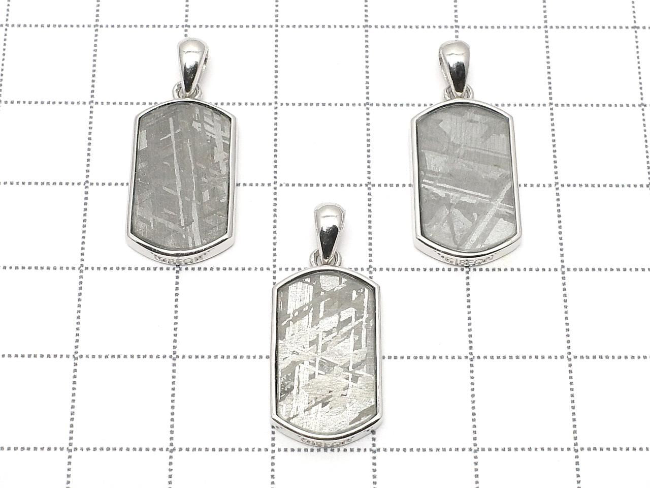 Meteorite (Gibeon ) Oval Pendant 19x11.5mm Silver925 1pc