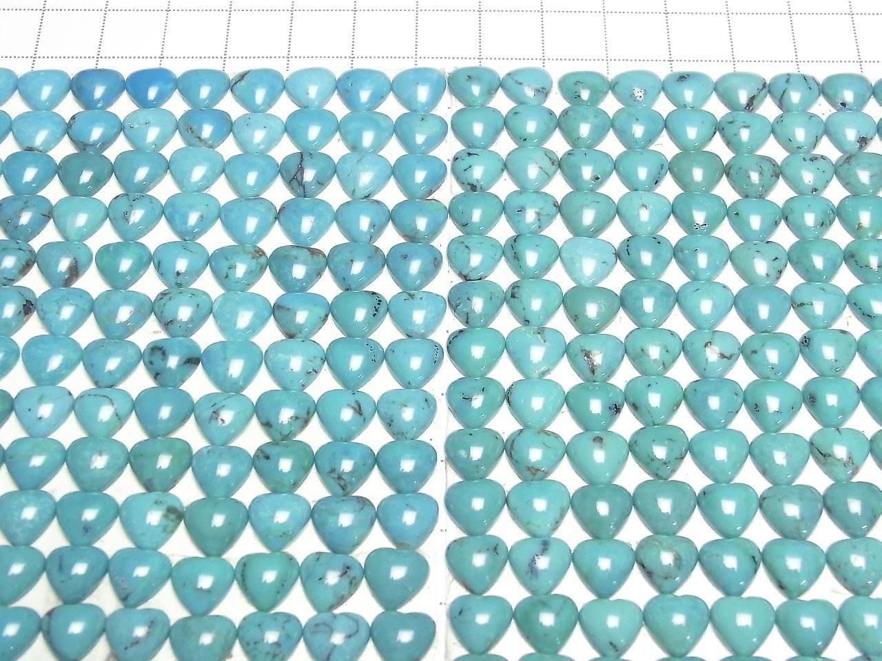 Turquoise AA++ Heart Cabochon 8x8mm 3pcs