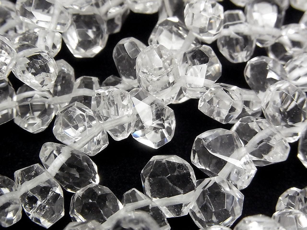 Crystal AAA Faceted Nugget Top Side Drilled Hole [S Size] Half or 1strand beads Beads (approx. 7 inch/18 cm) High Quality!