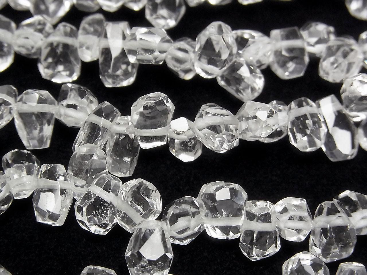 Crystal AAA Faceted Nugget Top Side Drilled Hole [S Size] Half or 1strand beads Beads (approx. 7 inch/18 cm) High Quality!