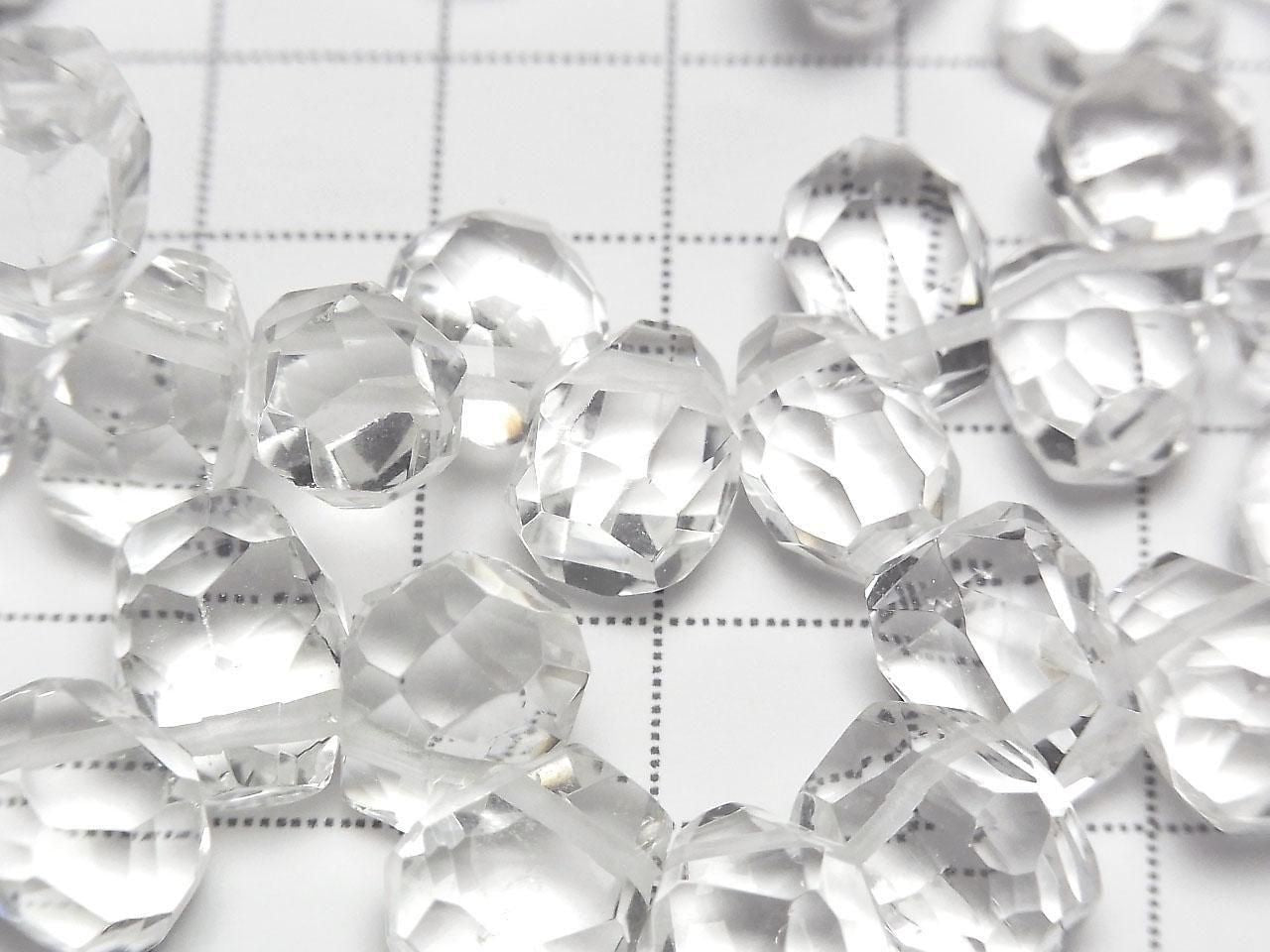 Crystal AAA Faceted Nugget Top Side Drilled Hole [Medium Size] Half or 1strand beads (approx. 7 inches/18 cm) High Quality!
