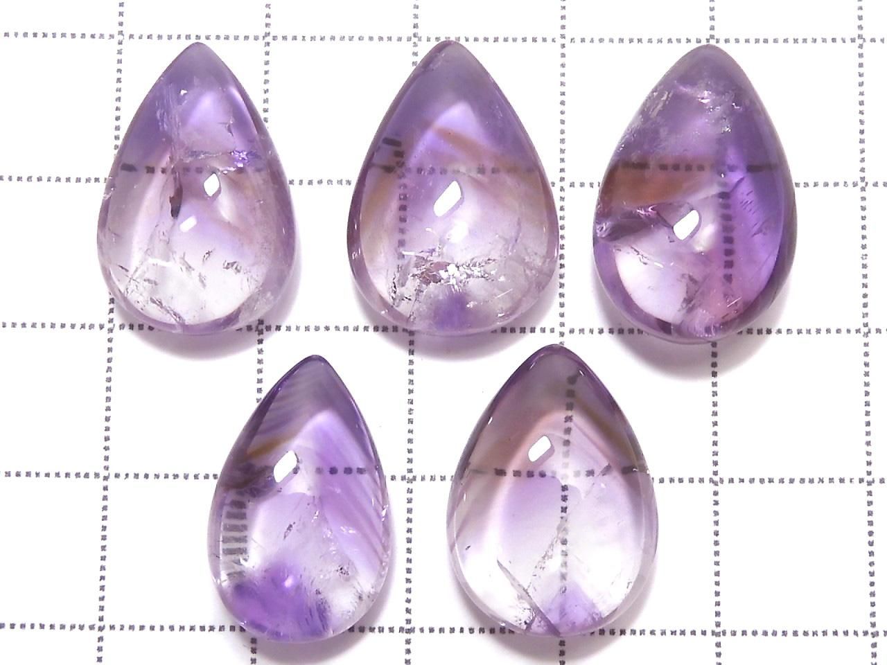 Amethyst AA++ Loose Stone 5pcs Set NO.4 [One of a kind]